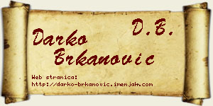 Darko Brkanović vizit kartica